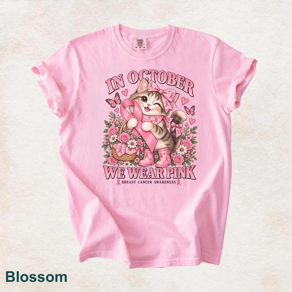 Awareness Cat Shirt, We Wear T Shirt, Ribbon Cat Tee